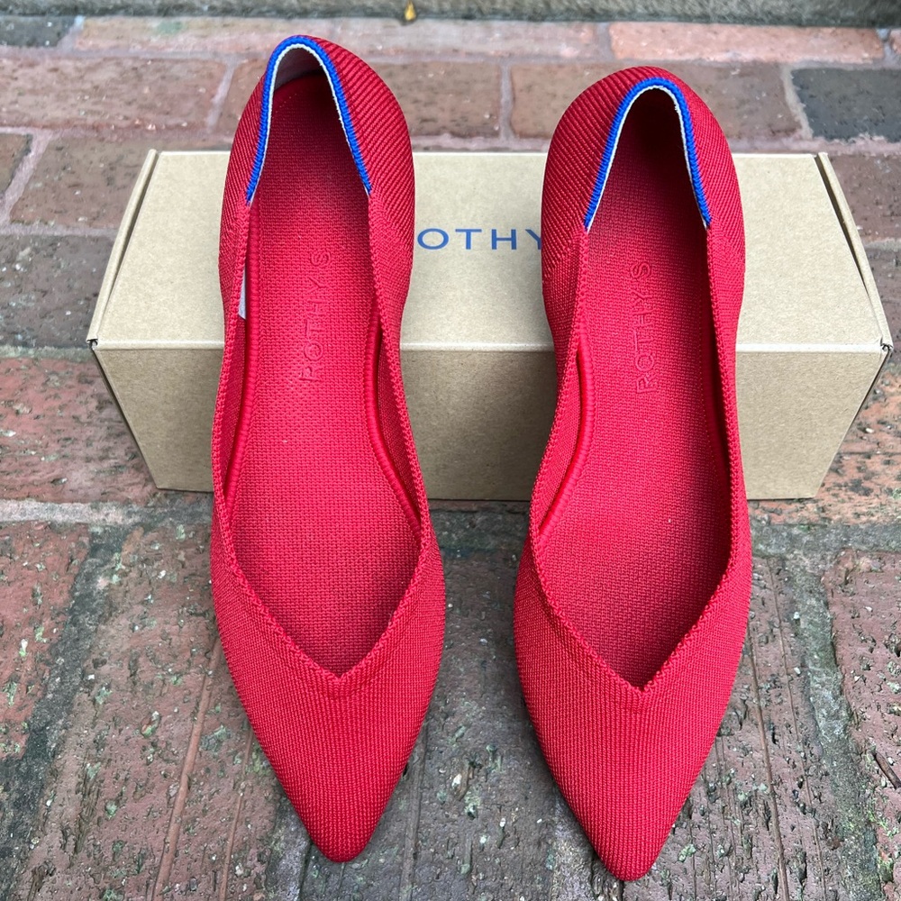 Rothy's Red Point Flats